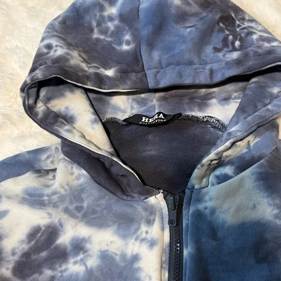 Hera Collection zip up cropped hoodie size S - Picture 3 of 4